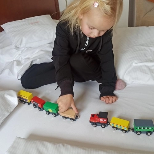 Wooden Toy Train Set