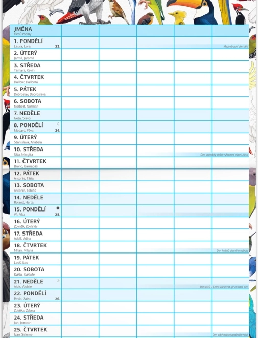 Family Planning Calendar Animalium 2026