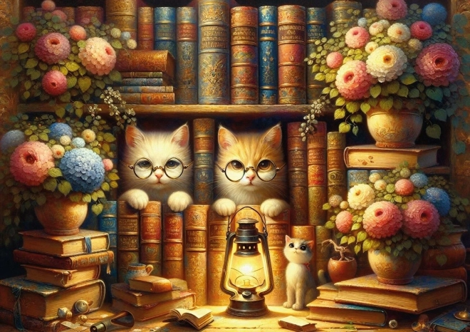 Puzzle Mačja knjižnica 260 dijelova