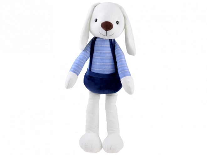 Plush Rabbit in Overalls Toy – blue