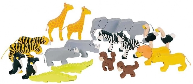 Set of Wooden African Animals