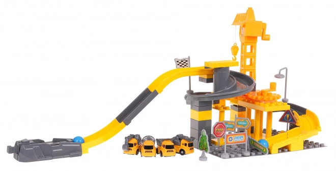 Construction Site with Vehicles and Accessories