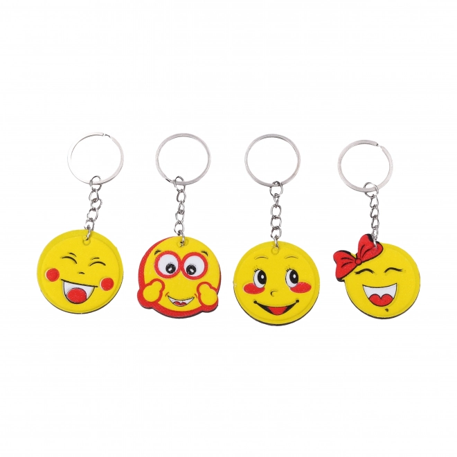 Sparkling Smiley Face Keychain