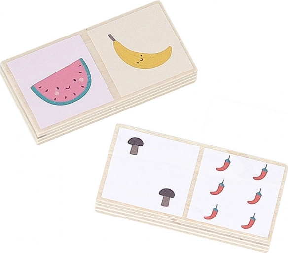 Wooden Domino Fruit and Vegetables Sarah Betz