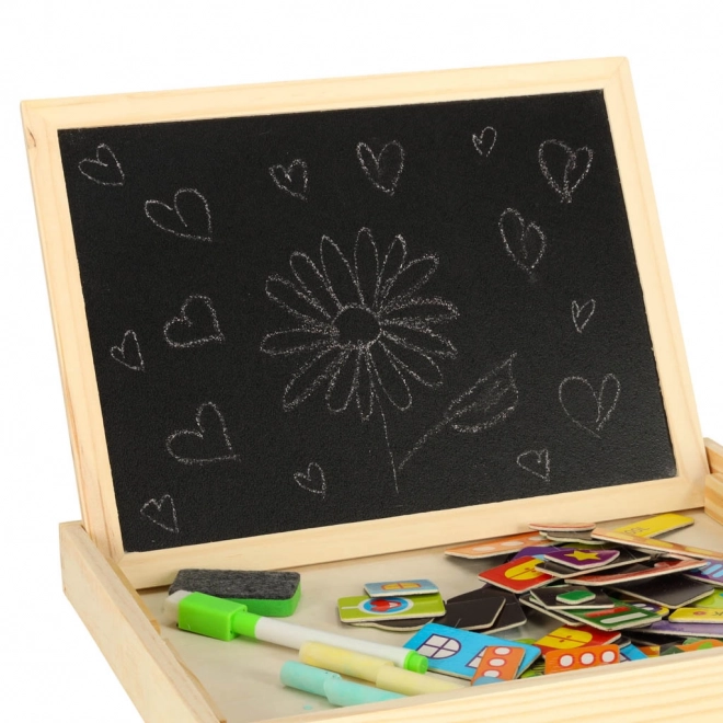 Multifunctional Magnetic Chalk Board with City Design