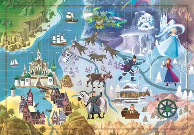 Frozen Story Maps Puzzle 1000 Pieces