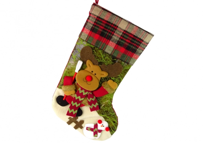 Christmas Stocking with Reindeer in Sweater