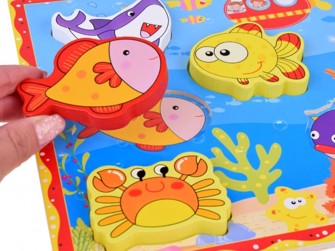 Wooden Puzzle Underwater World Fish Set