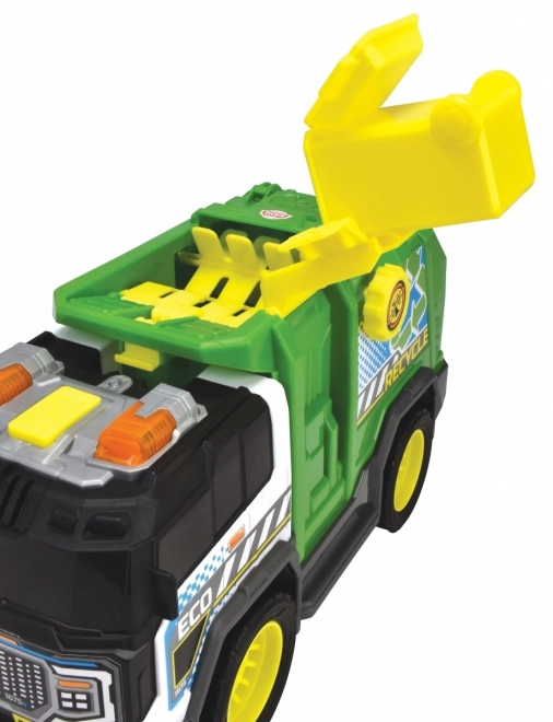 Green Garbage Truck with Lights and Sounds