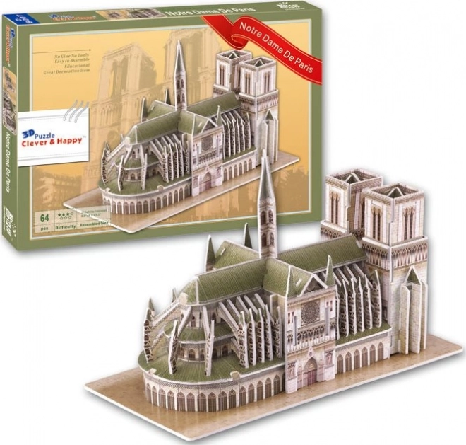 Clever & Happy 3D Puzzle Notre Dame Cathedral Paris