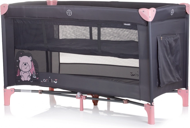 Travel Cot Chipolino Ariel Flamingo