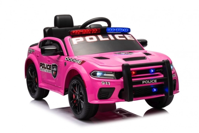 Pink Dodge Charger Ride-On Police Car