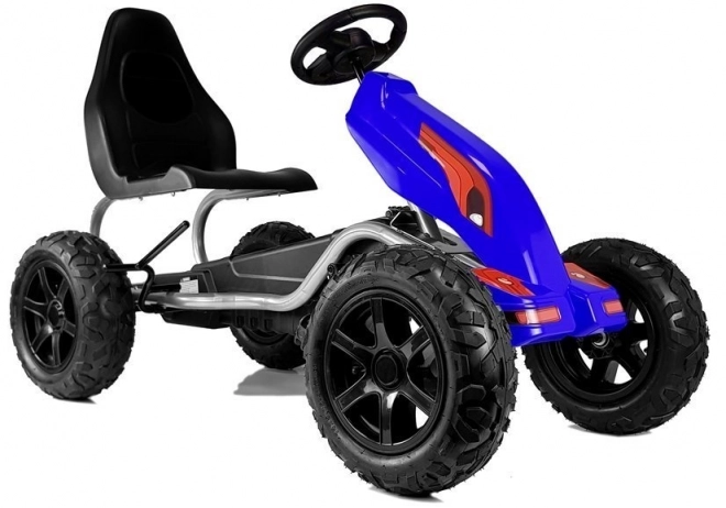 Pedal Go-kart with Inflatable Wheels Blue