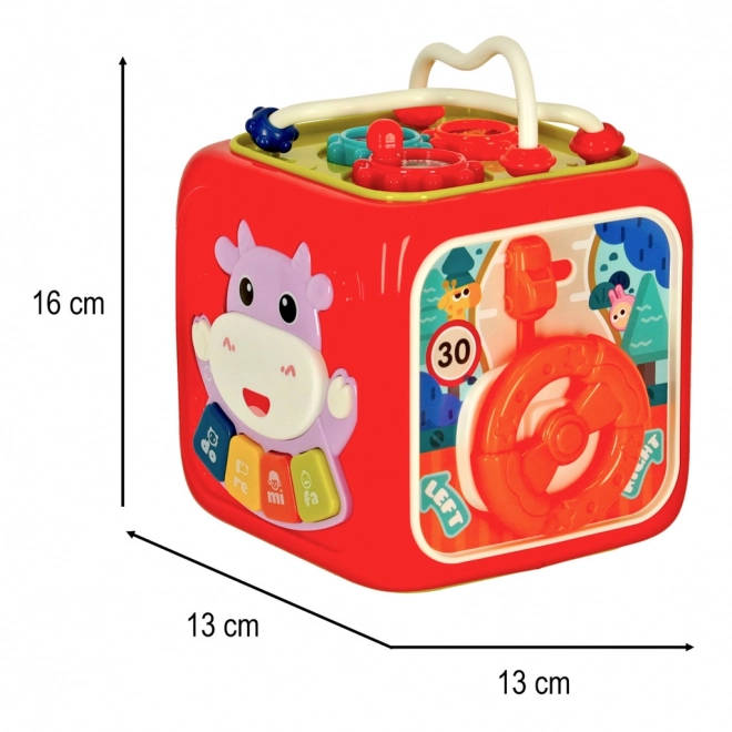 interactive educational cube piano 6-in-1 by Bibi-Inn pink