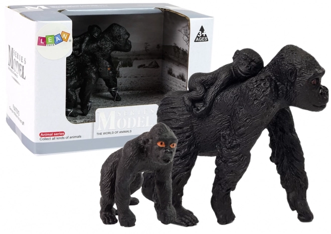 Gorilla Figurine Set with Baby - Animals of the World Series