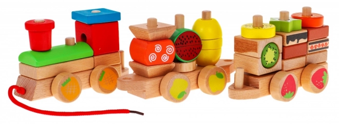 Wooden Train with Shape Sorters for Kids 3+