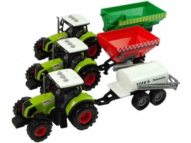 Farm Tractor and Trailer Set