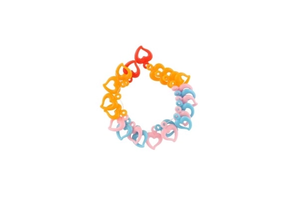 Colorful Heart and Alphabet Beads with String