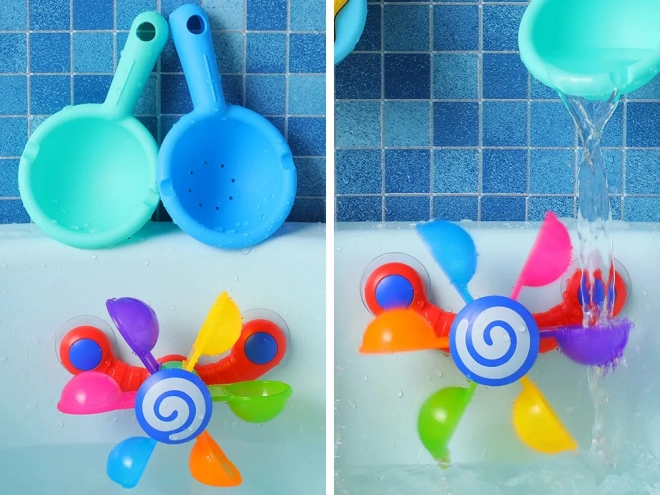 Colorful Water Wheel Bath Toy for Children