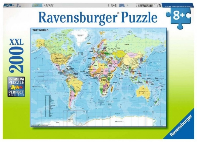 Ravensburger World Map Puzzle XXL 200 Pieces