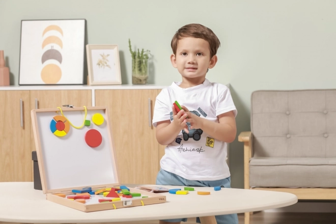 Wooden Magnetic Building Set in Case