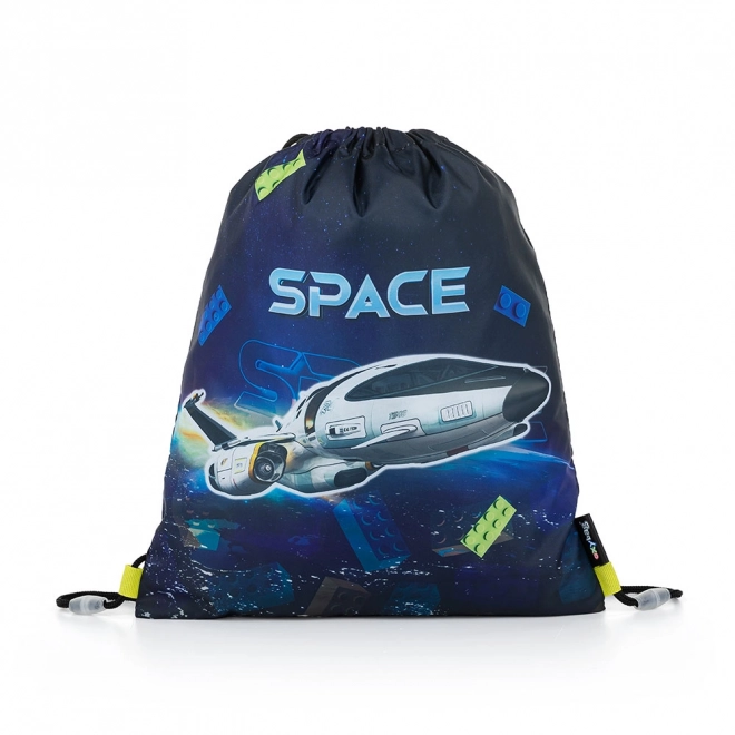 Space theme drawstring bag