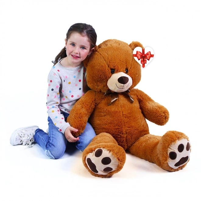 Large Plush Teddy Bear with Heart Tag