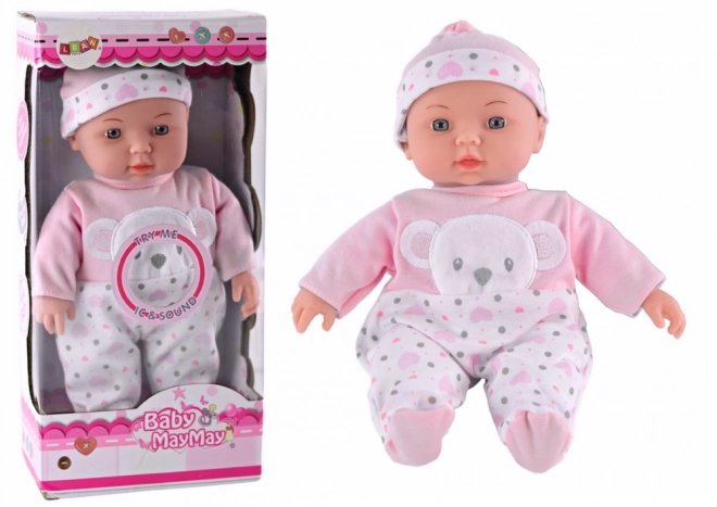 Baby Doll with Pink Pajamas and Bear Hat