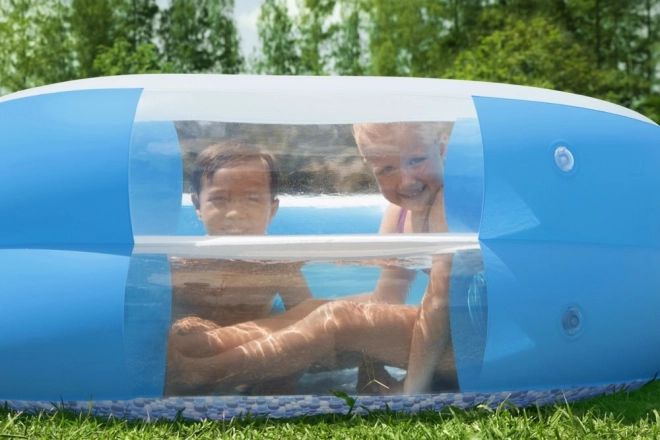 Inflatable Family Pool with Window and Seating