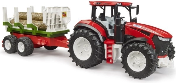 traktor s prikolicom za drva i kladama ROADMAX