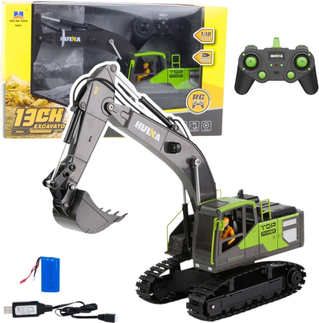 Tracked RC Excavator HUINA 1:18 Green