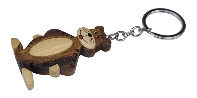 Wooden Keychain Tiger