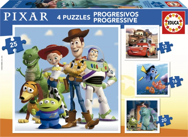 Educa Disney Pixar Progressive Puzzles 4-in-1