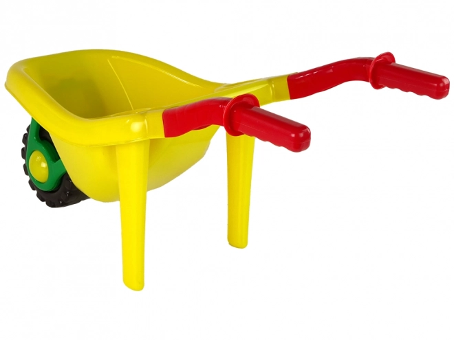 Large Colorful Yellow Garden Wheelbarrow