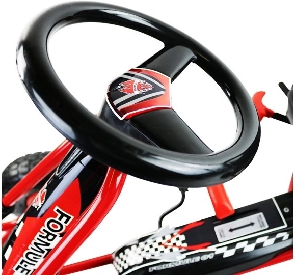 Pedal Air Kart + Inflatable Tires + Adjustable Seat – Red