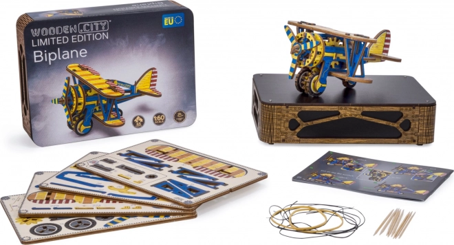 Wooden City 3D Puzzle Biplane Limited Edition