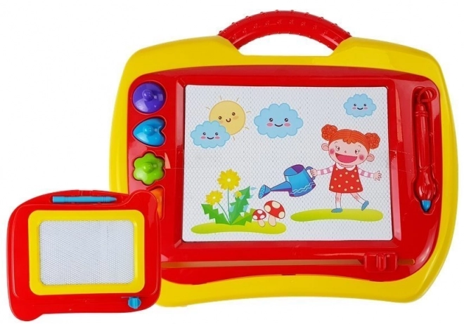 Magnetic Erase Board Set Red-Yellow