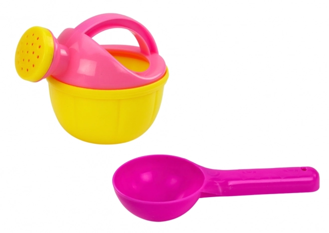 Sand Play Set with Bucket and Molds - Pink