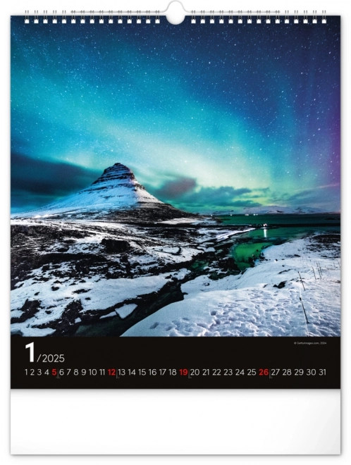 Wall Calendar Northern Lights 2025