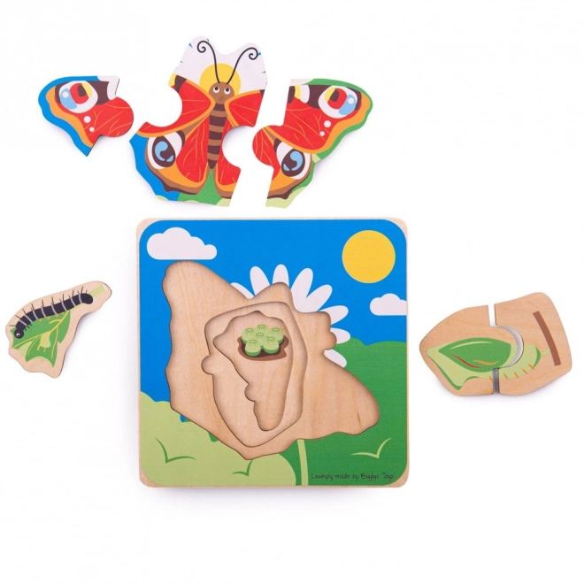 Bigjigs Toys Butterfly Life Cycle Layered Puzzle