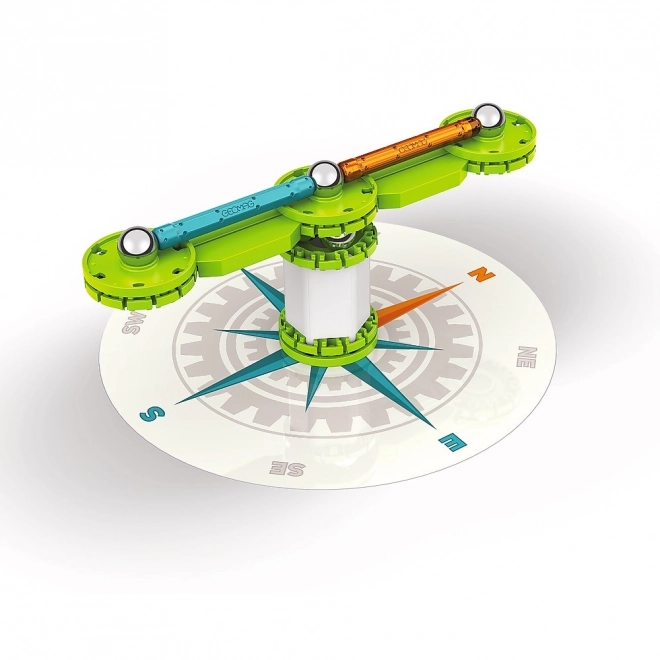 Magnetic Building Set Mechanics with Compass