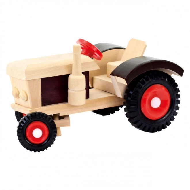 Bino Wooden Tractor with Trailer and Alphabet Blocks