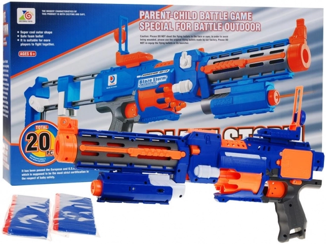 2-in-1 Blaze Storm Foam Bullet Blaster for Kids 8+