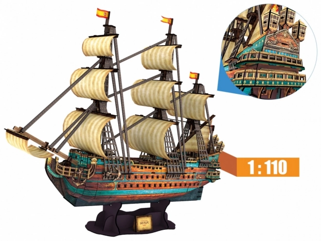 3D Puzzle of the Spanish Armada San Felipe