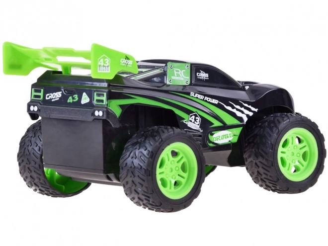 Remote Control Cross Country Racing Car with Steering Wheel Controller – green