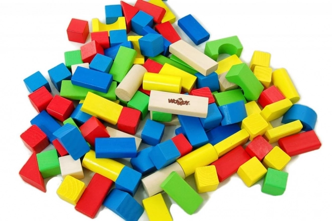 Wooden Blocks Set in Bucket