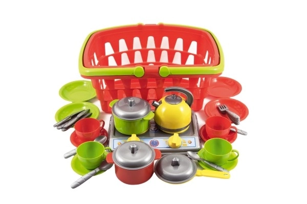 Shopping Cart with Play Cooking Set