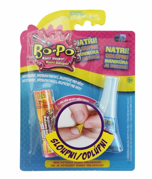 Set of Peel-Off Nail Polish and Lip Balm Bo-Po
