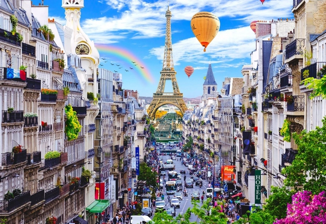 Wooden City Wooden Puzzle Bustling Paris 2-in-1, 150 Pieces