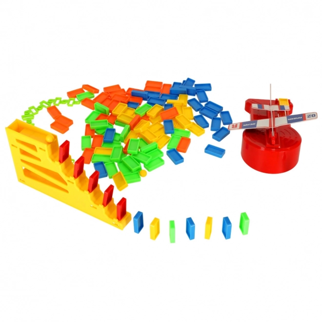 Educational Domino Blocks Airplane Launcher Set